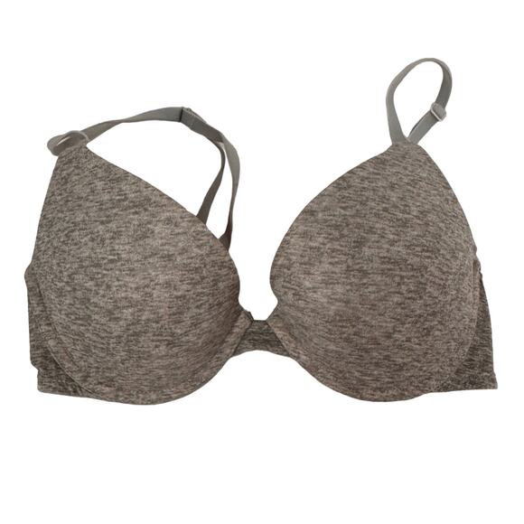 Pink Victoria's Secret Wear Everywhere Push-Up Grey Padded Bra Size 32C - Picture 1 of 6